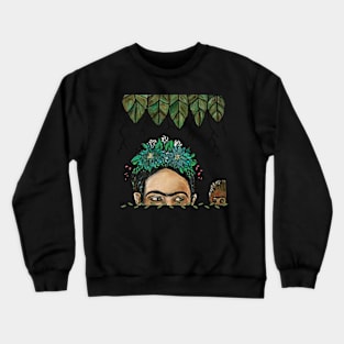 ESCONDIDA FRIDA with Capuchin Monkey Crewneck Sweatshirt